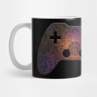 Geometric Digital Abstract - Gaming Gamer Abstract - Gamepad Controller - Video Game Lover - Graphic Background Mug